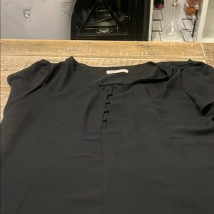 Philosophy Black Button-Detail Blouse